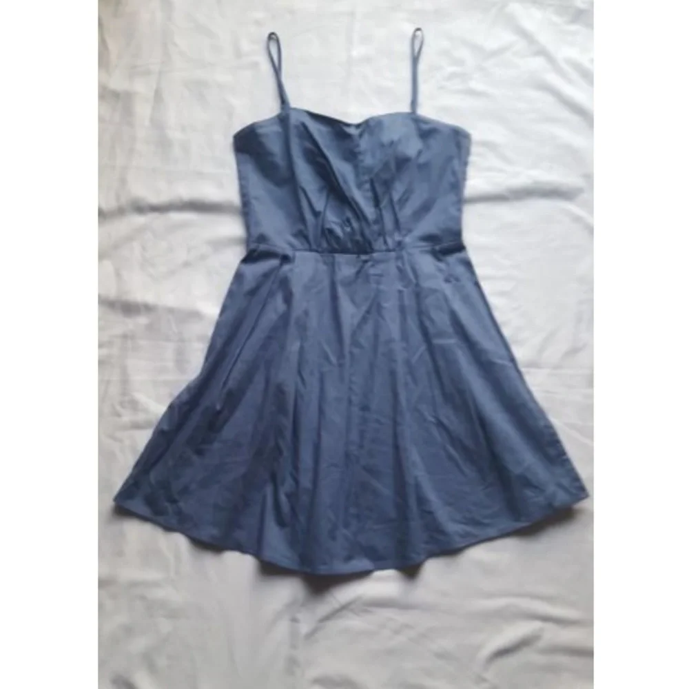 Patterson & Kincaid Sleeveless Strappy Mini Dress S Blue New - Picture 1 of 4